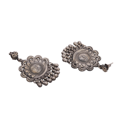 Sarina Elegant Tribal Silver Earrings