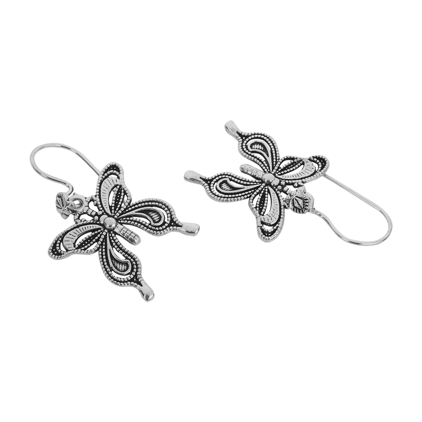 Lovely Butterfly Sterling Silver Earrings