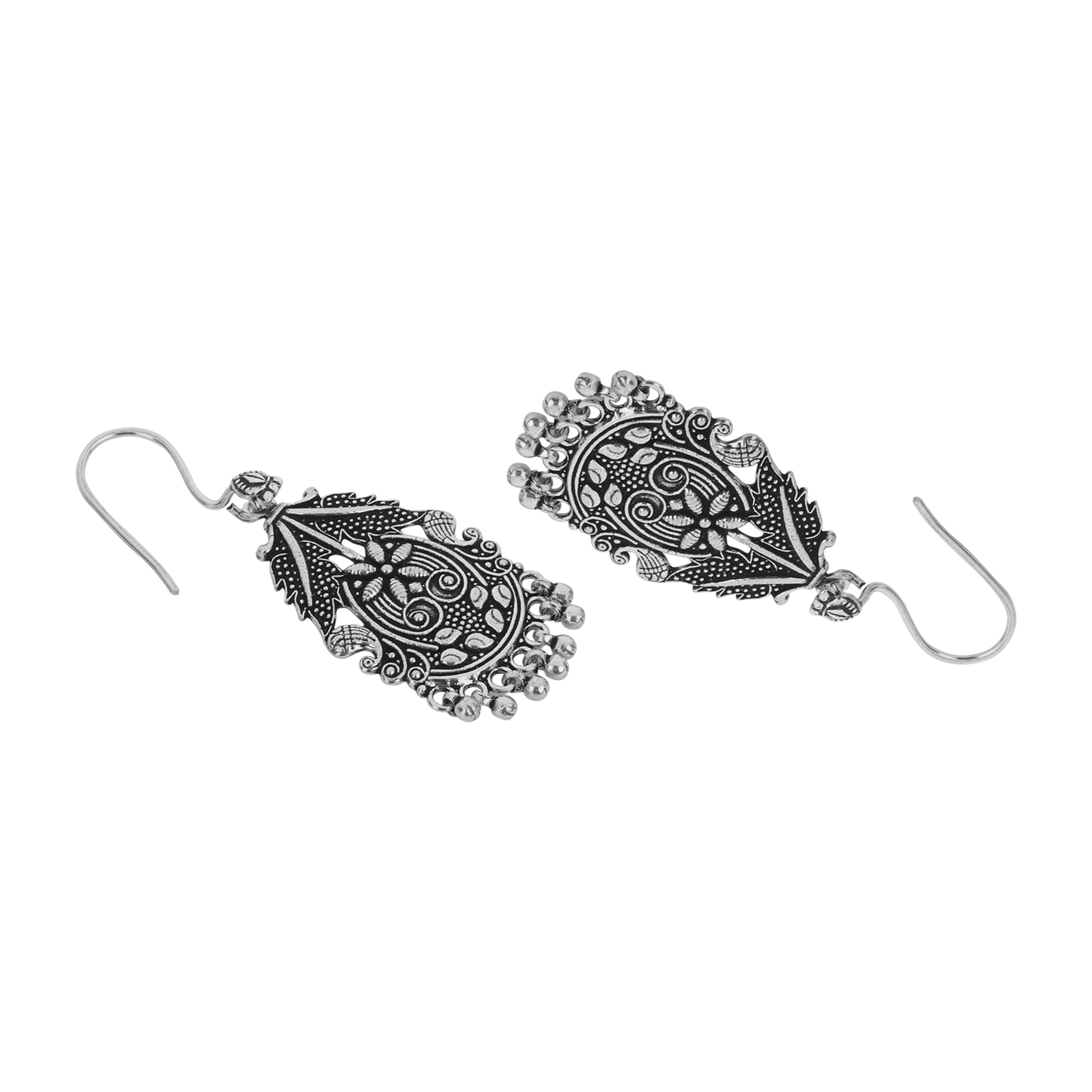 Maira Tribal Silver Earrings