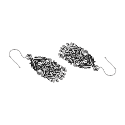 Maira Tribal Silver Earrings