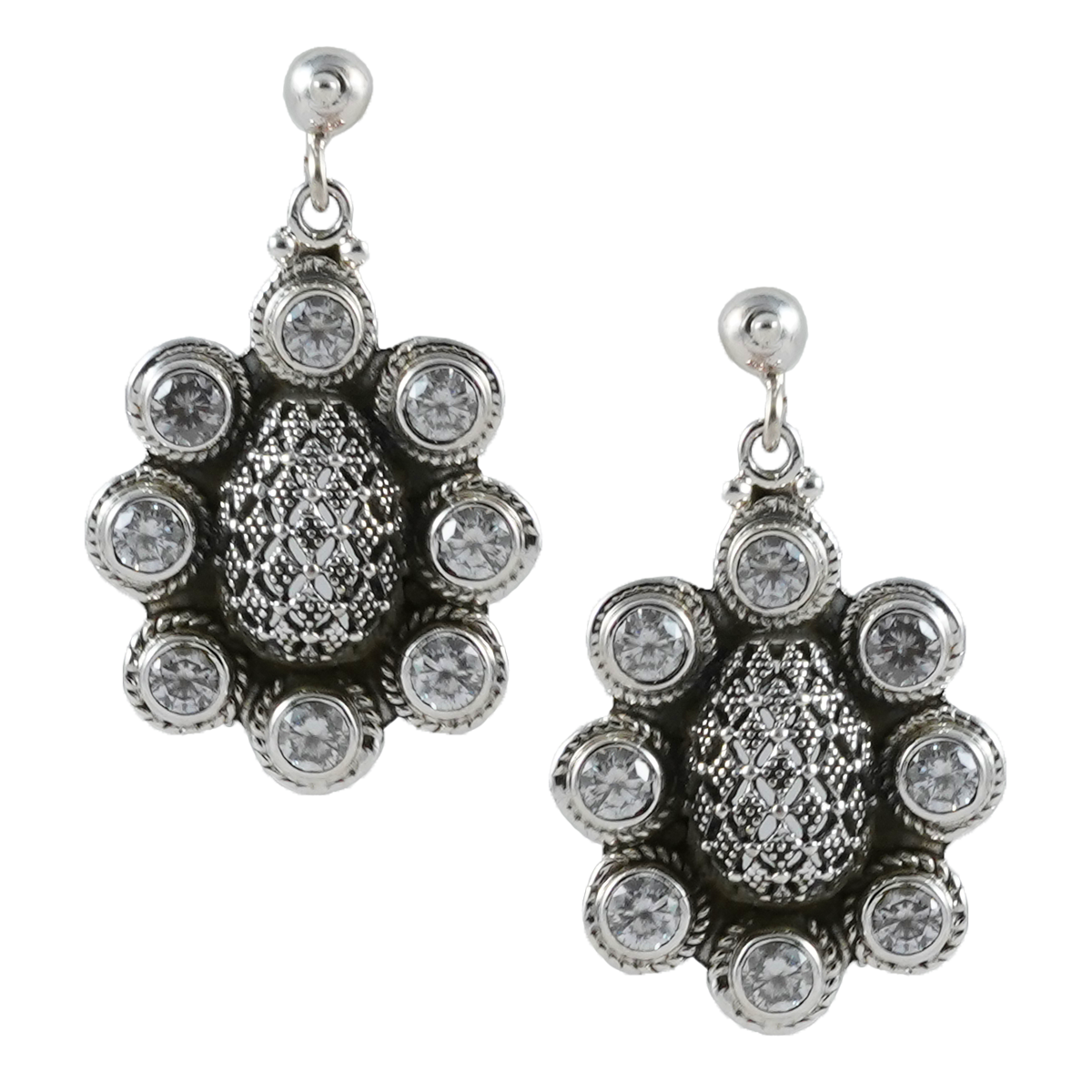 Sophea Crystal Silver Earrings