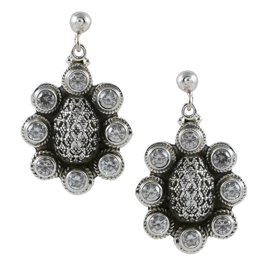 Sophea Crystal Silver Earrings