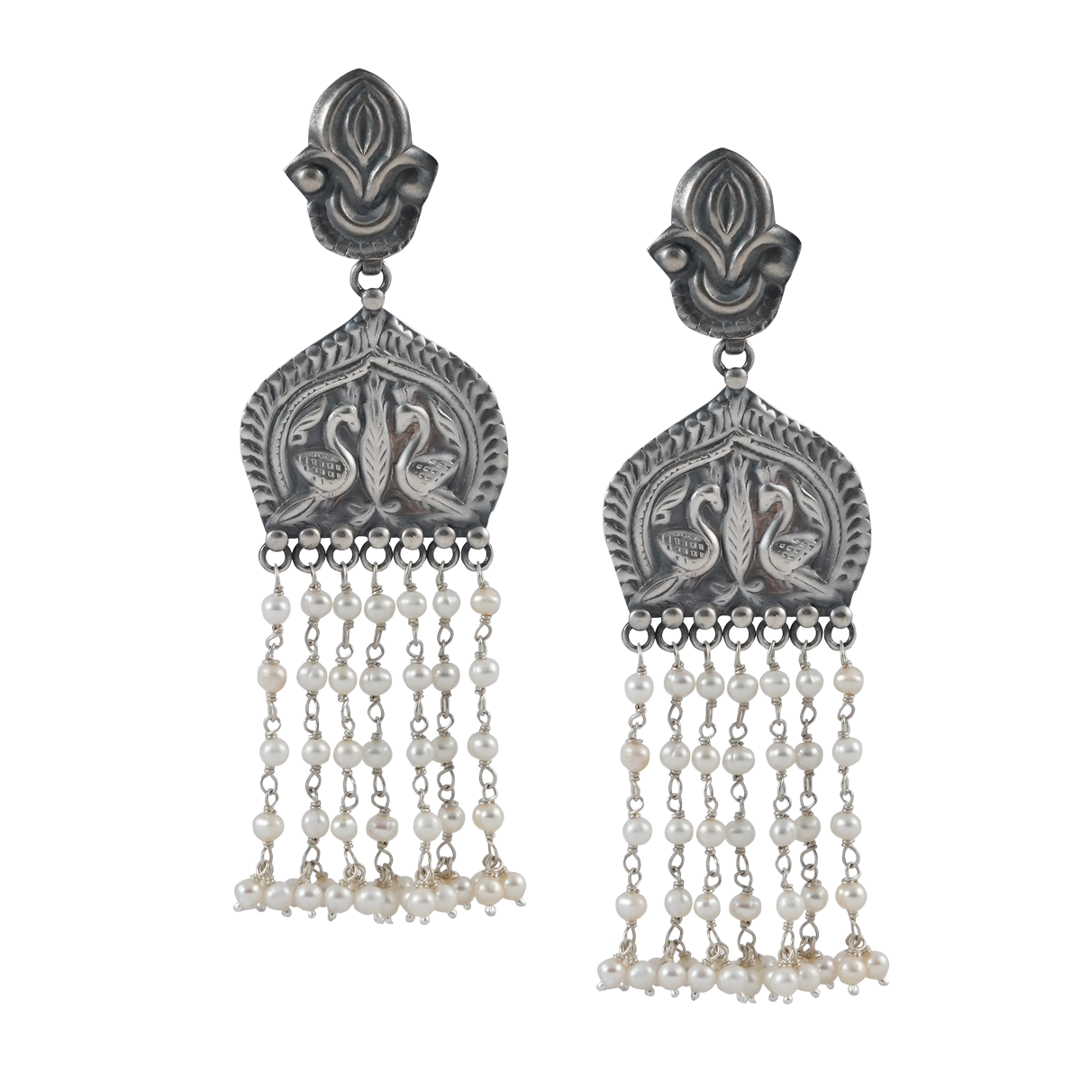 Prafula Dangler Silver Earrings