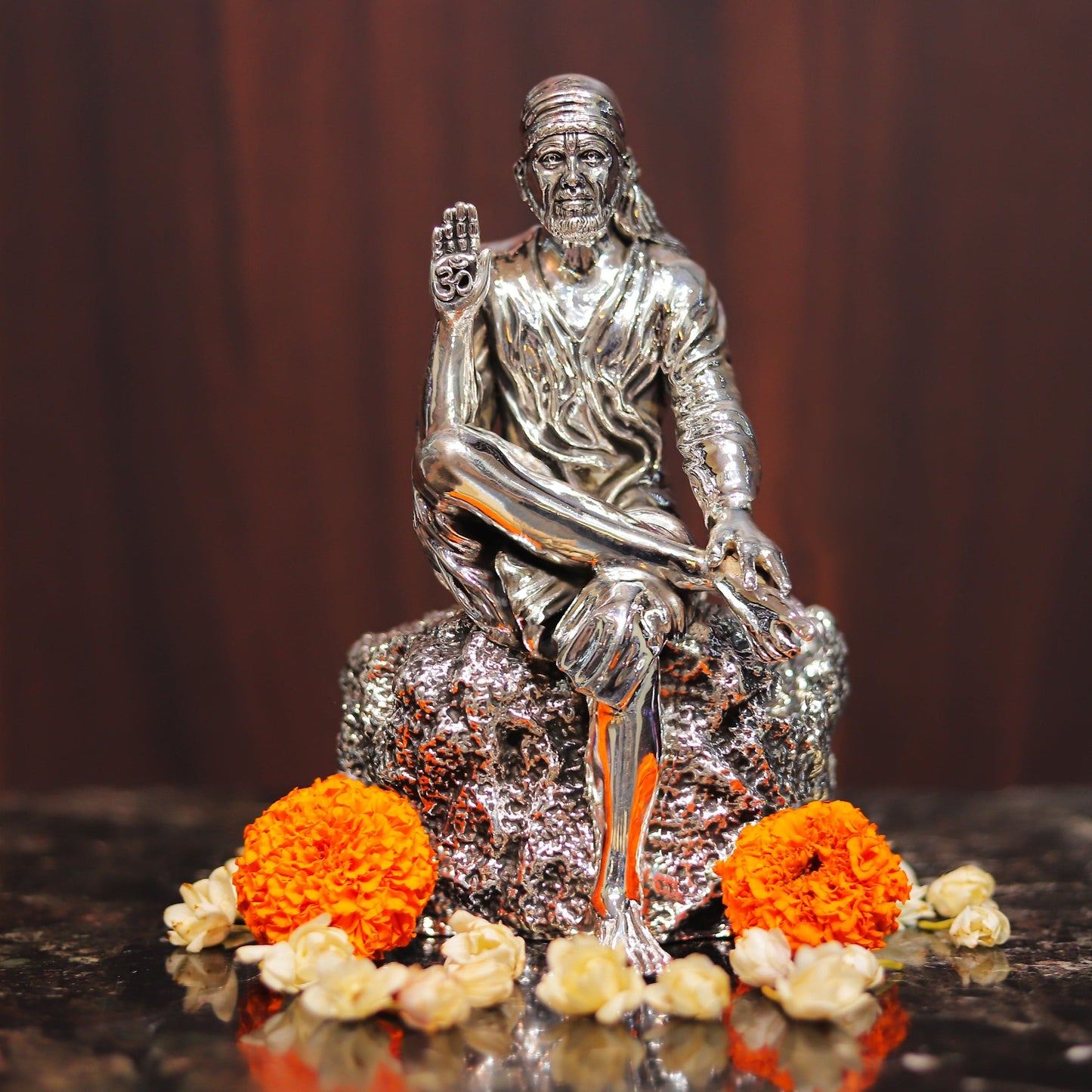 Shree Sai Naath Silver Idol