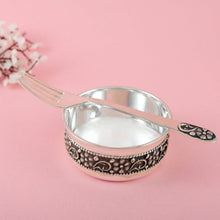 Antique Silver Bowl and Fork Set