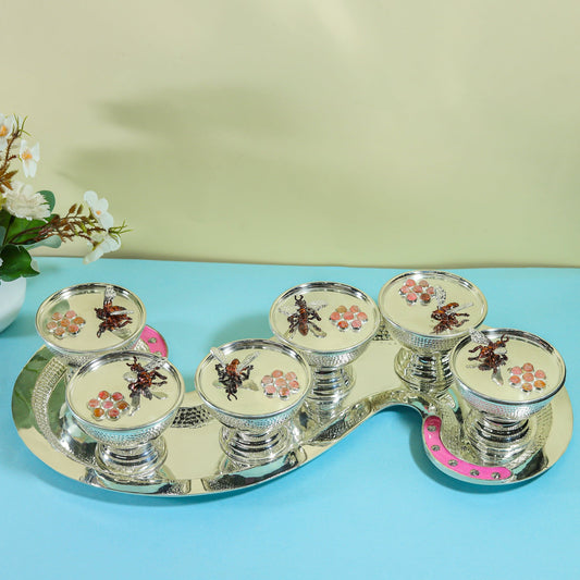 Sensational Silver Dry Fruits Bowl Set