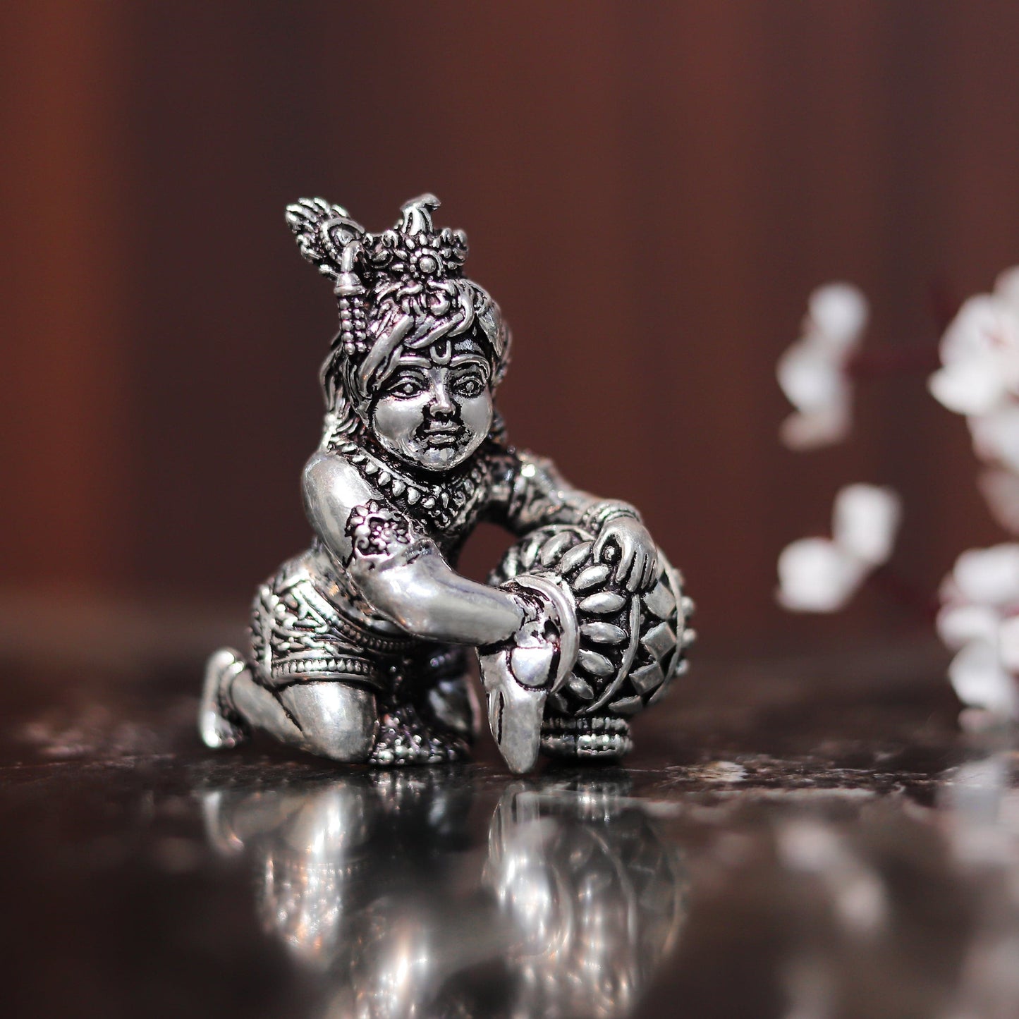 Lovely Silver Gopala Idol