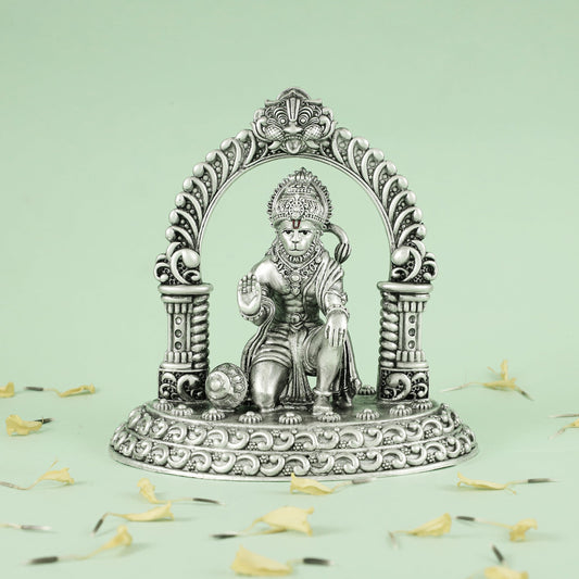 Powerful Hanuman Silver Idol
