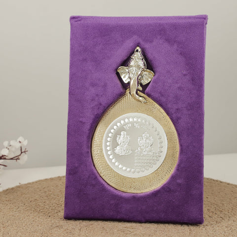 Pleasing 100GM Lakshmi-Ganesh Silver Coin