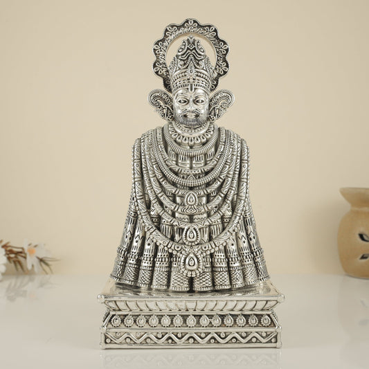 Pleasing Shree Shyam Silver Idol