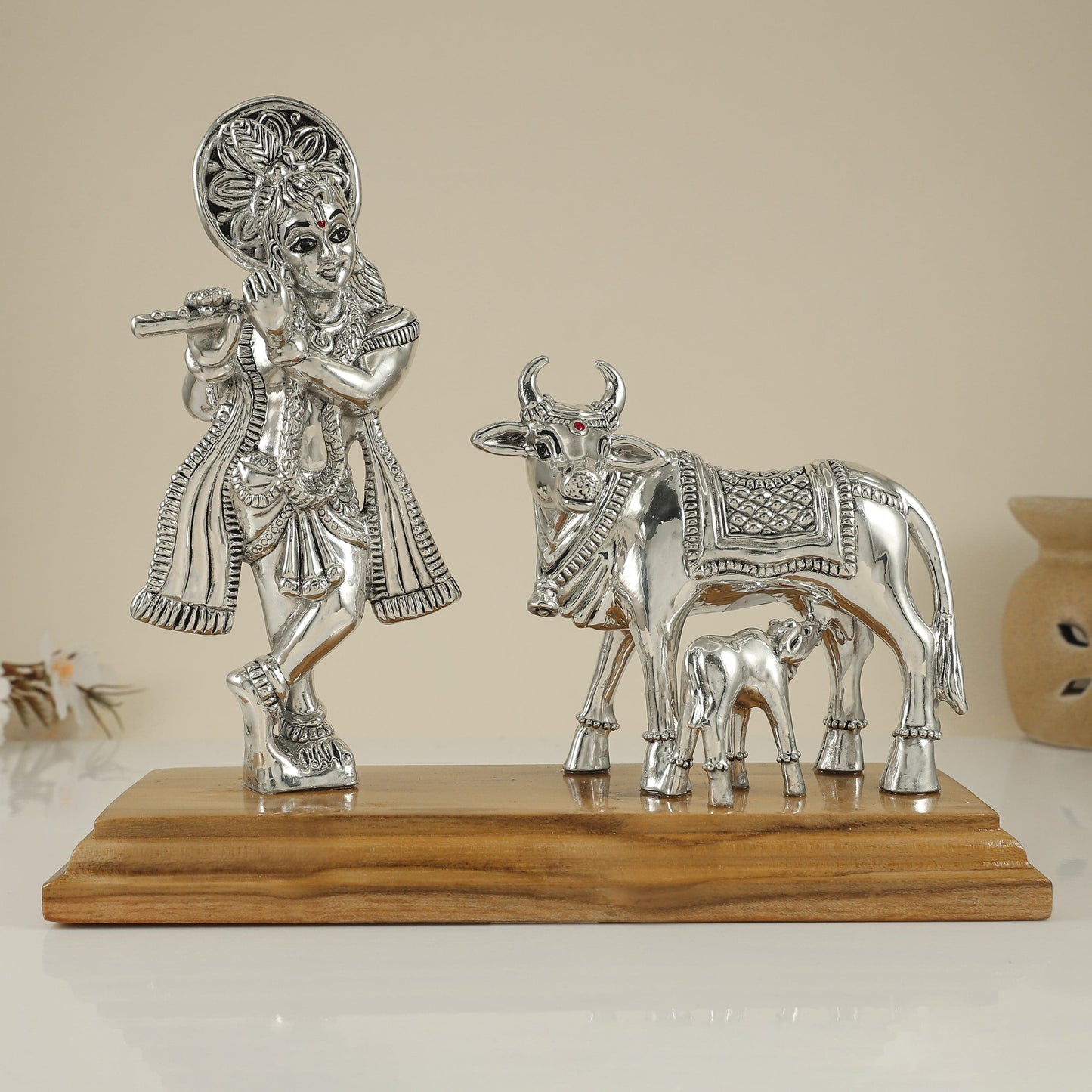 Sensational Krishna Silver Idol