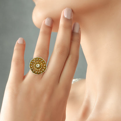 Classic Floral Gold Ring