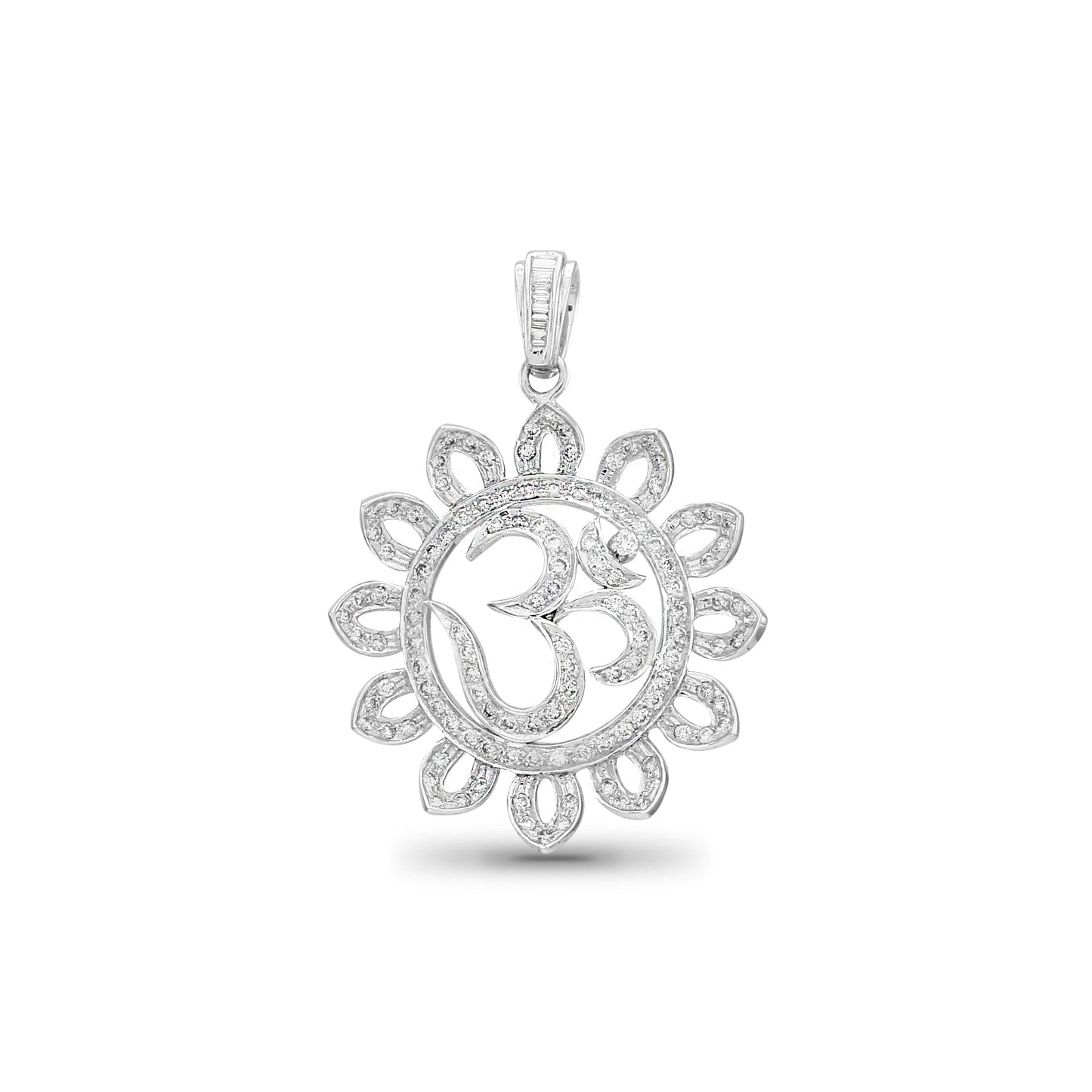 Floral Om Diamond Pendant