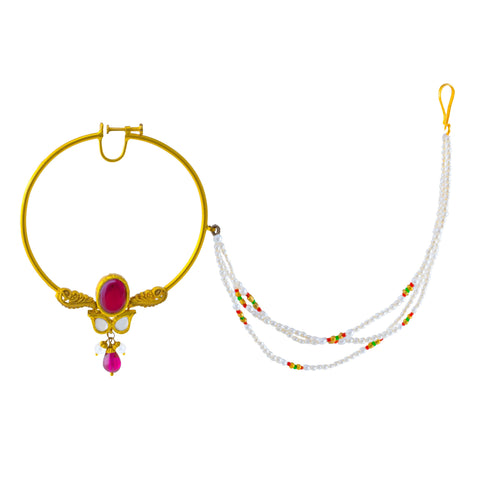 Afrah Regal Gold Nose Ring