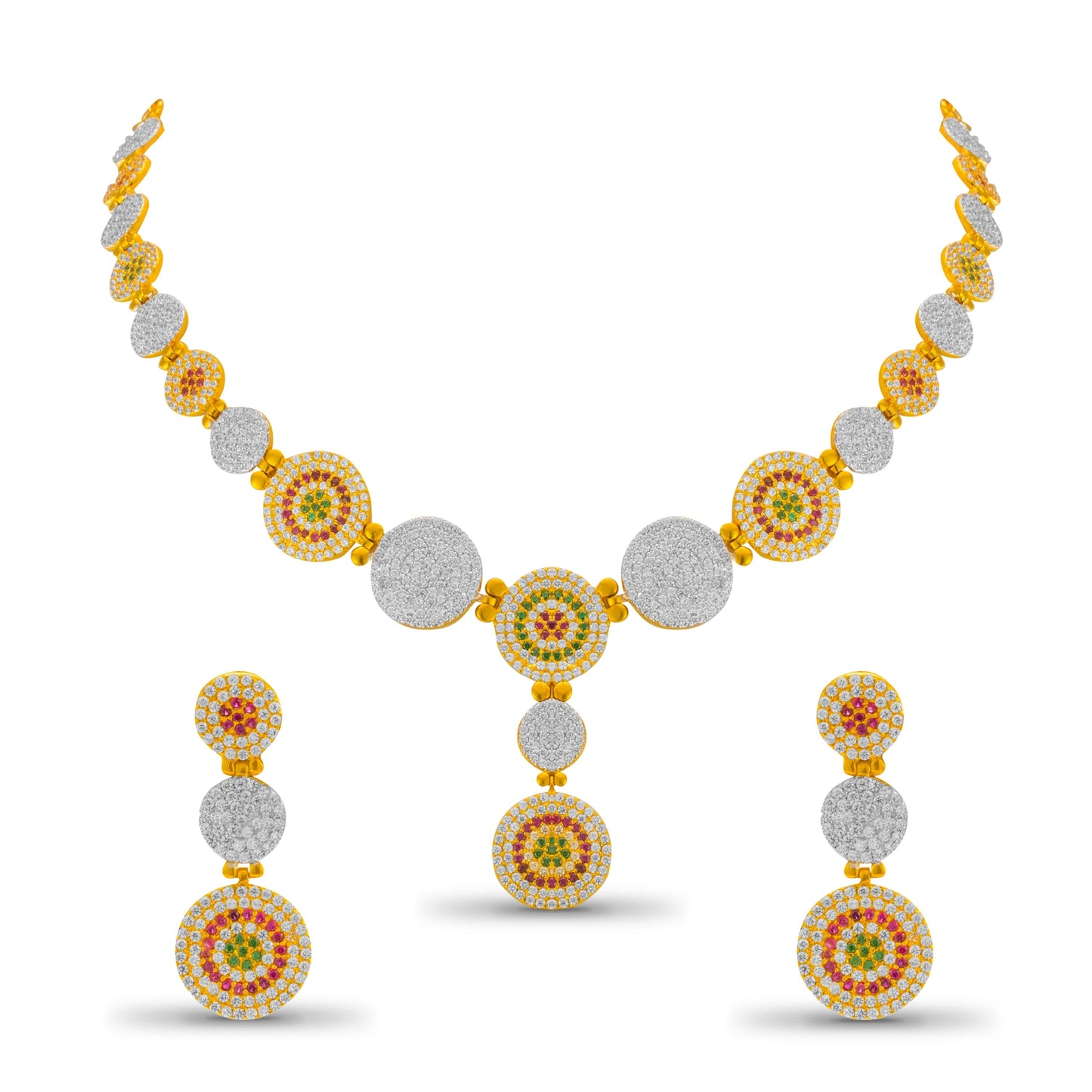 Riya Beaming Gold Necklace Set