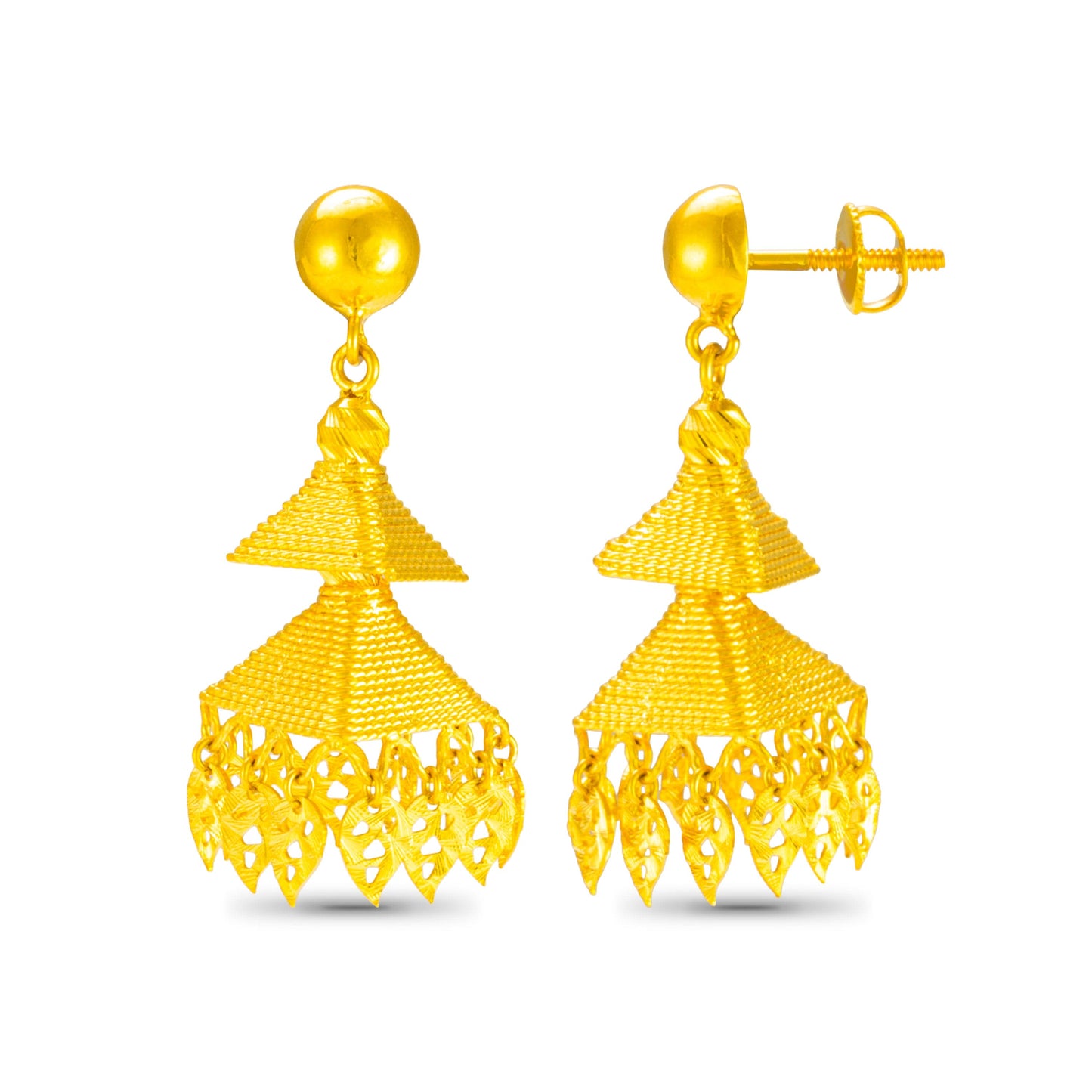 Ivya Gleaming Gold Earrings