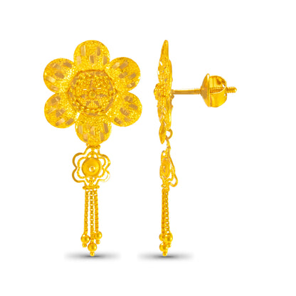 Lena Floral Gold Earrings