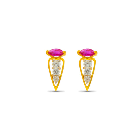 Evelyn Modern Gold Earrings