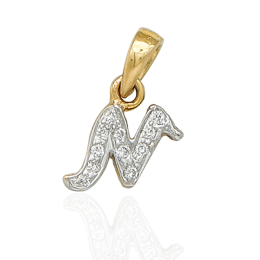 Nabobical N Gold Diamond Pendant