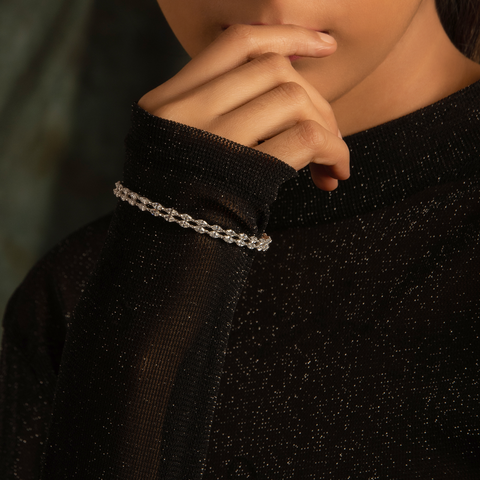 Kaira Classy Silver Bangles