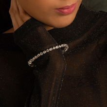 Raima Silver Bangles with Round & Pear Cut Swarovski Zirconia