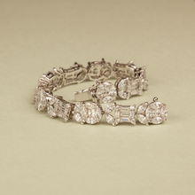 Liza Fancy Shaped Swarovski Zirconia Silver Bracelet
