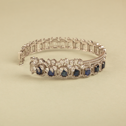 Anelia Blue & White Swarovski Zirconia Silver Bracelet