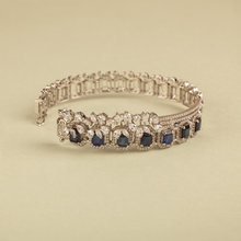 Anelia Blue & White Swarovski Zirconia Silver Bracelet