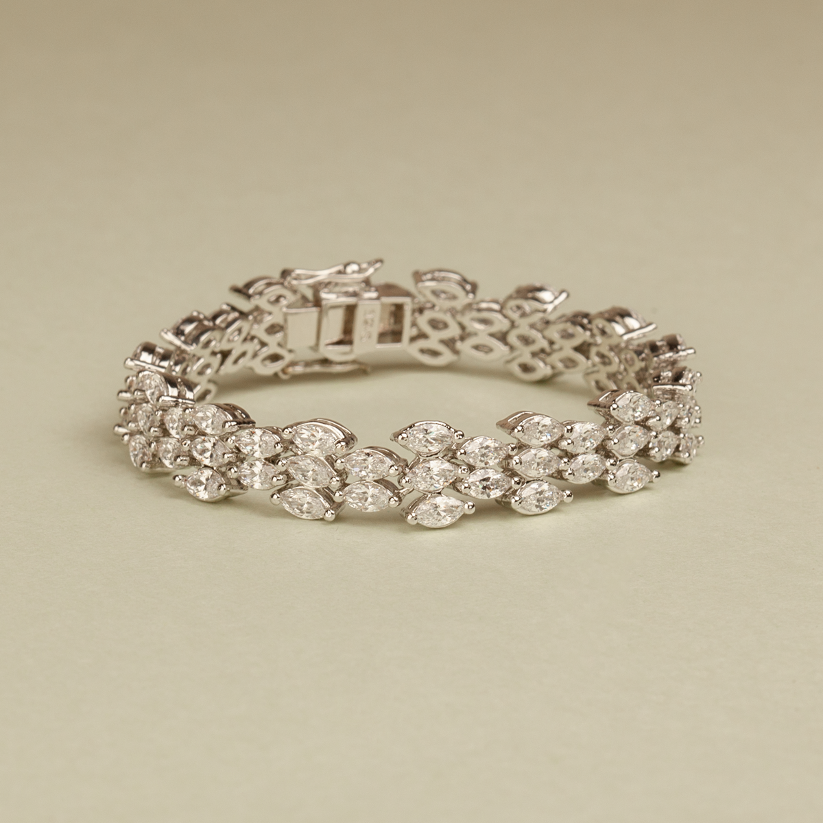 Inaaya Marquise Swarovski Zirconia Silver Bracelet