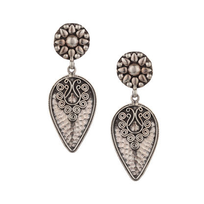 Rasya Tribal Silver Earrings