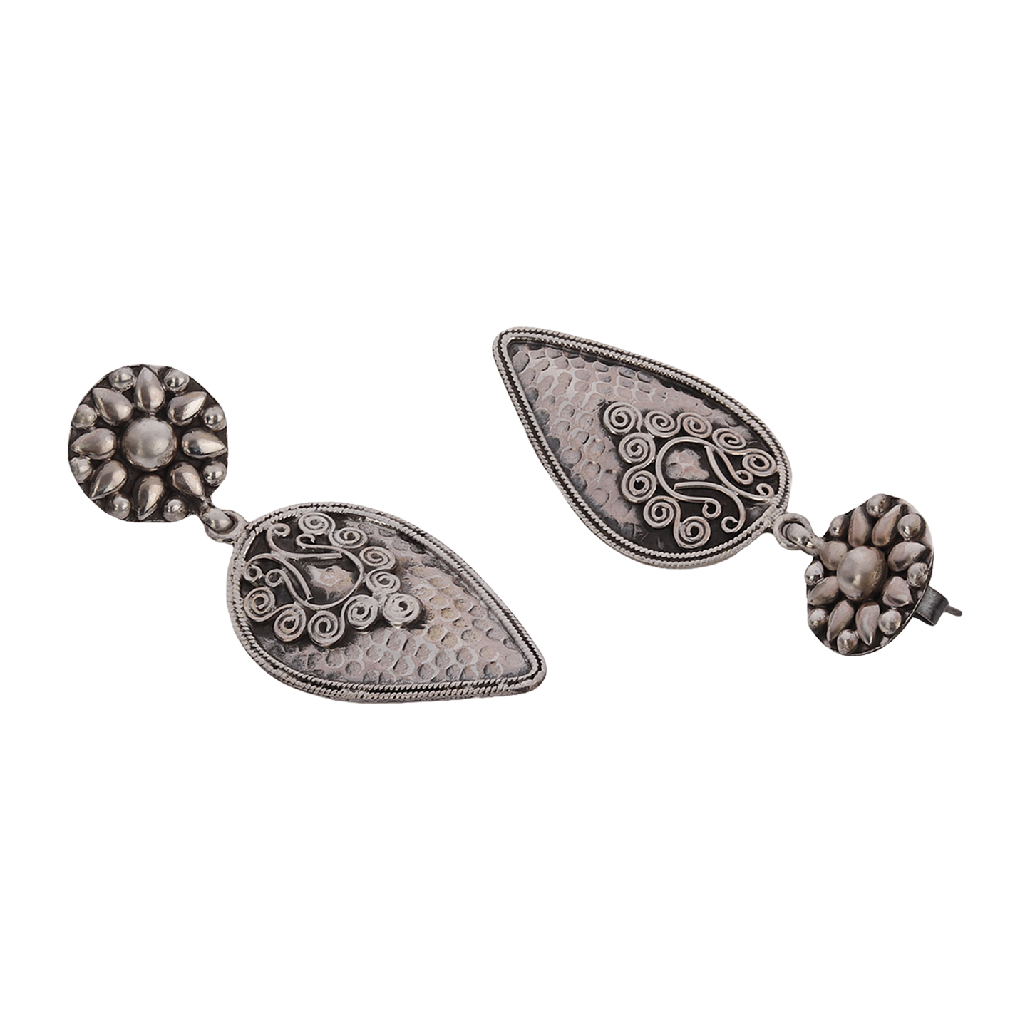 Rasya Tribal Silver Earrings