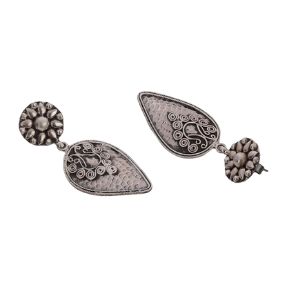 Rasya Tribal Silver Earrings