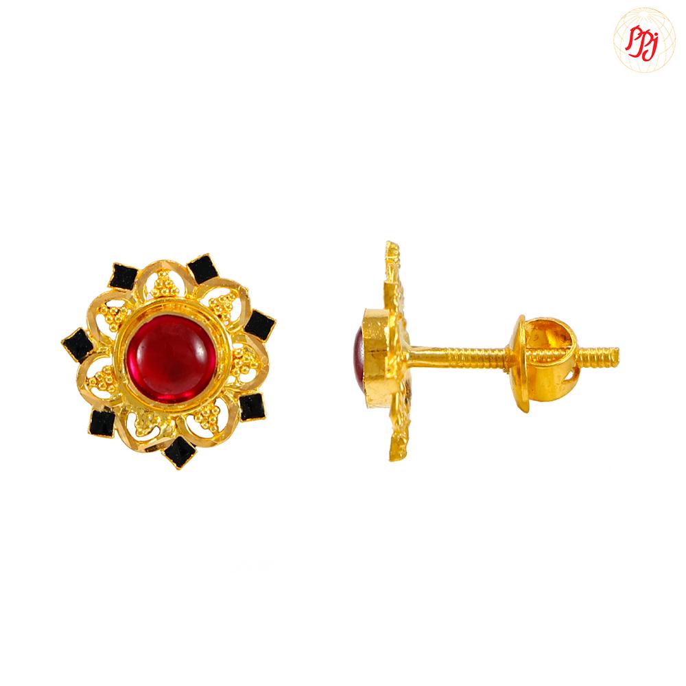 Vihanshi Gold Stud Earrings