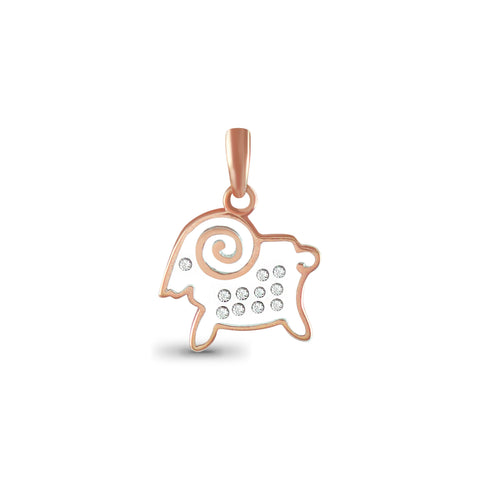 Sheep Glitter Diamond Pendant